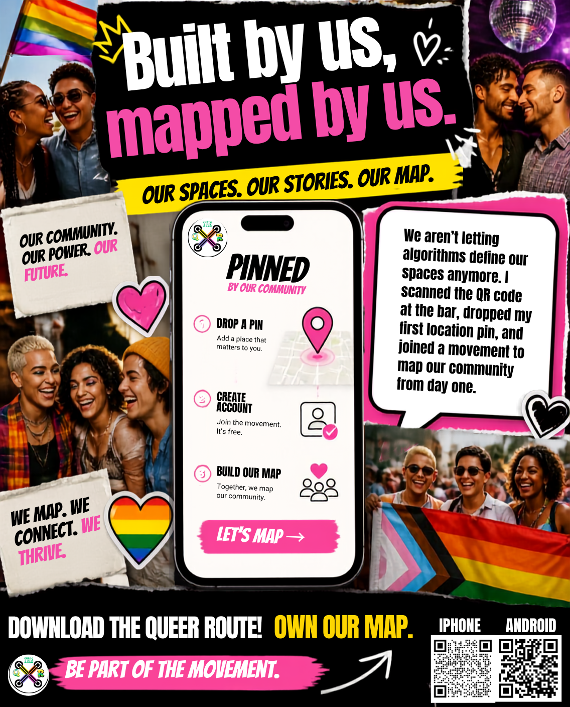 Built by us, mapped by us — community-built LGBTQ+ app